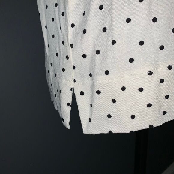 J. Jill Wearever Collection Women’s XL Petite Cream Polka Dot Top - Picture 3 of 10